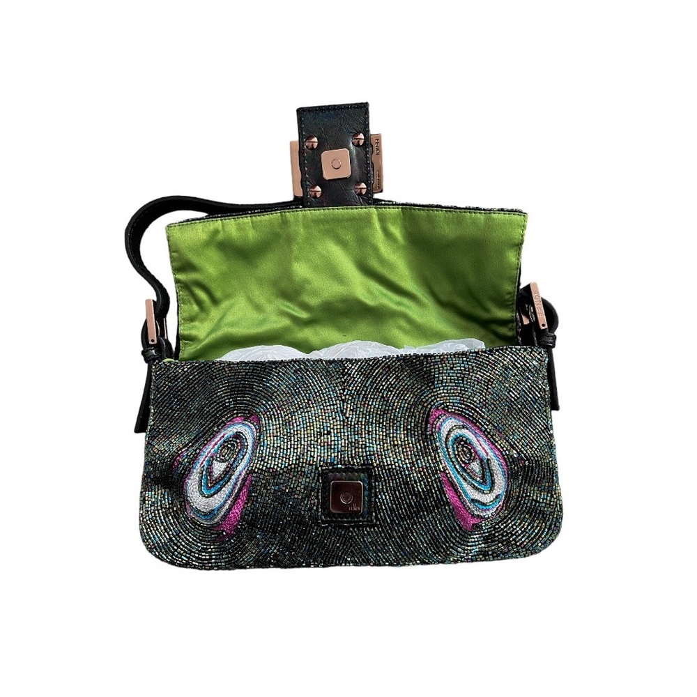 Unique FENDI beaded embroidery baguette bag - Picture 3 of 9